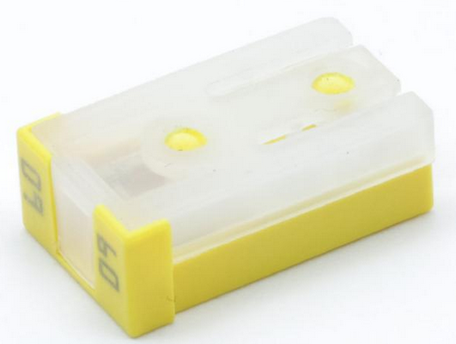 FUSE MCASE FEMALE SLOTTED 60A YELLOW